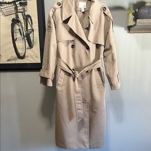 H&M Elegant Tan Trench Coat